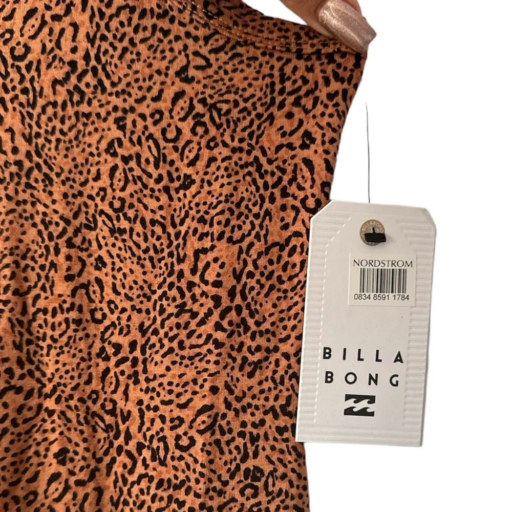 BILLABONG Cheetah Tomboy Tank Leopard Midi Dress Size Small New with Tag - Picture 4 of 7